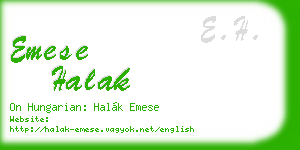 emese halak business card